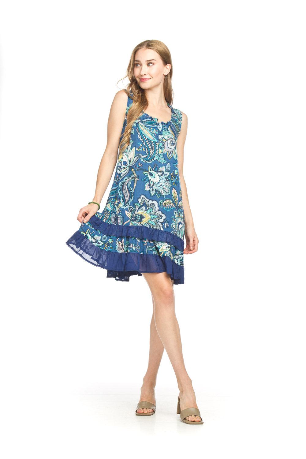 Papillon Floral Crinkle Ruffle Dress