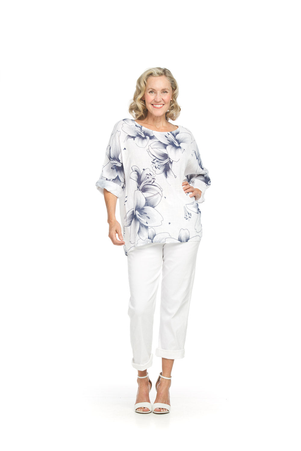 Papillon Floral Cropped Wide Leg Pants