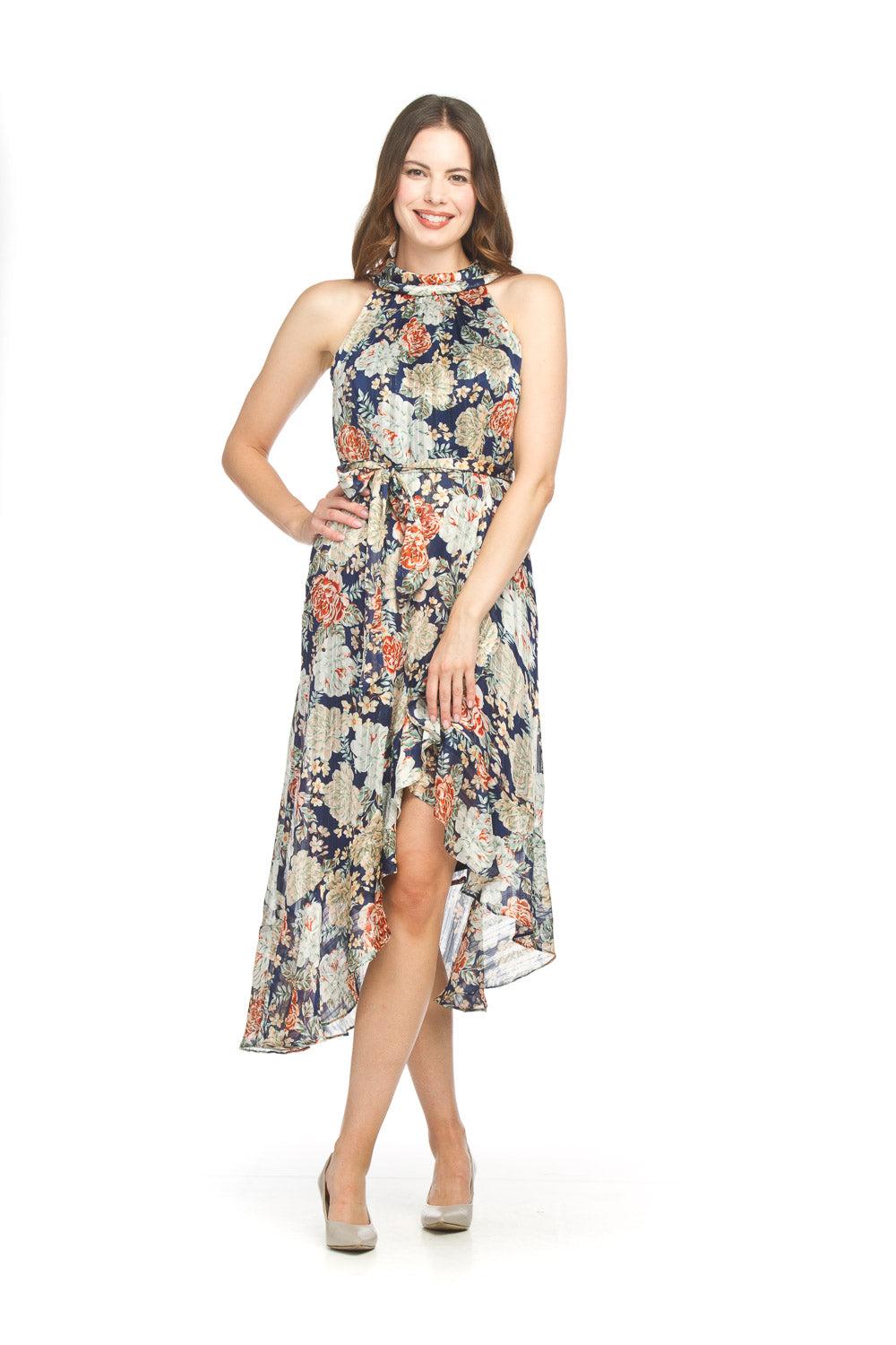 papillon Floral High Low Halter Dress