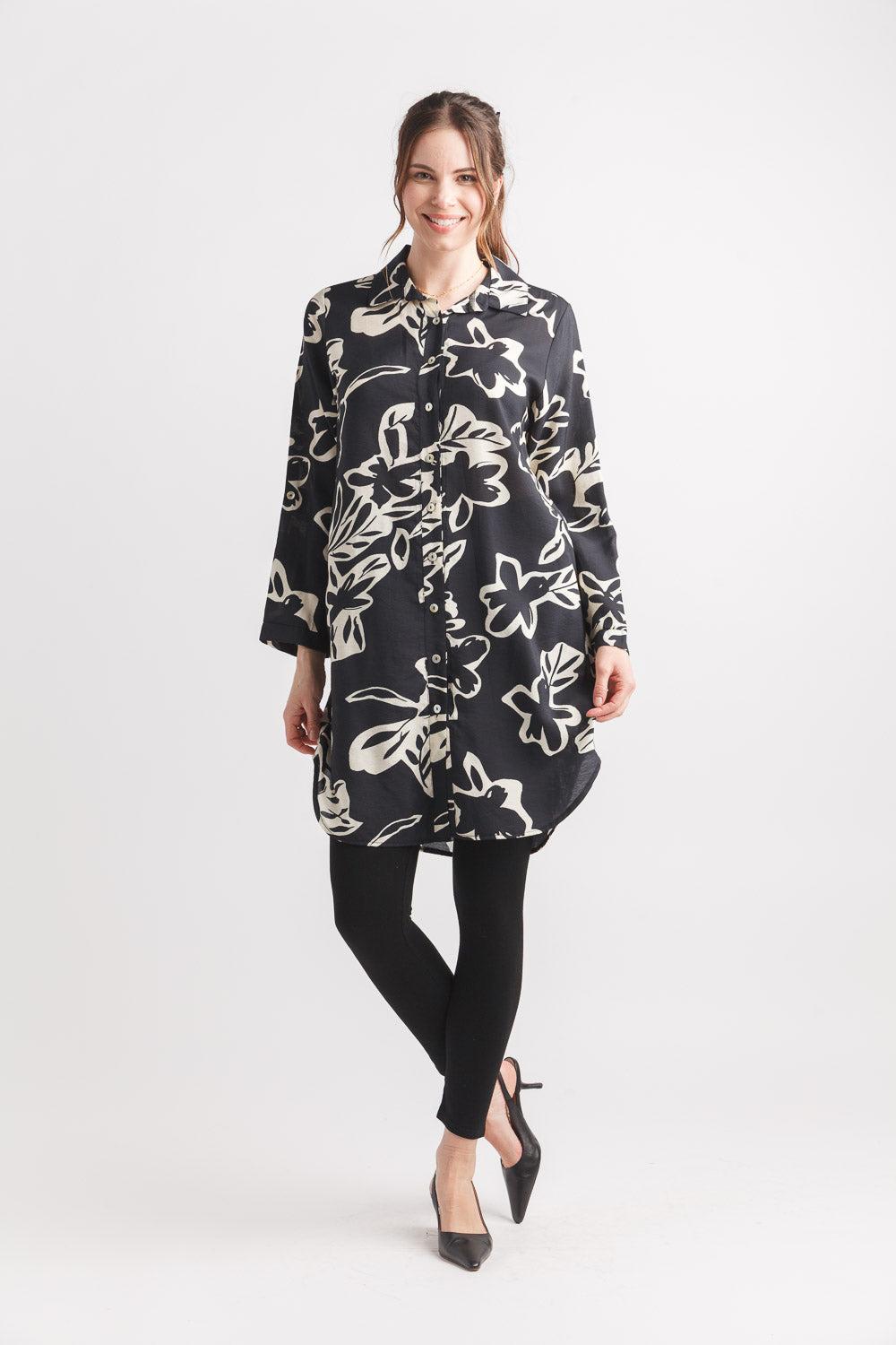 papillon Floral Shirt Dress