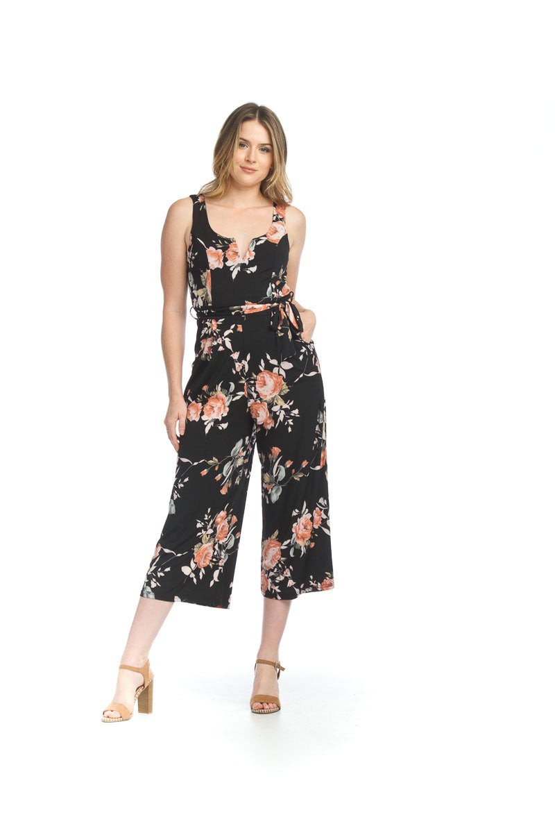 papillon Floral Stretch Jumpsuit With Pockets