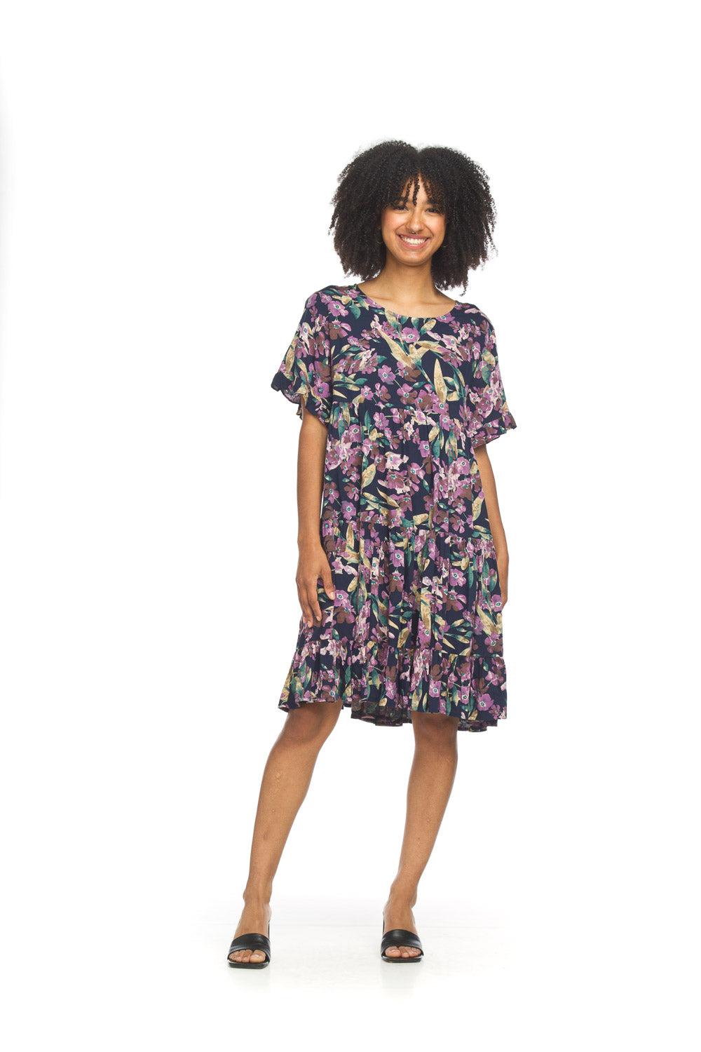 papillon Floral Tiered Short Sleeve Dress