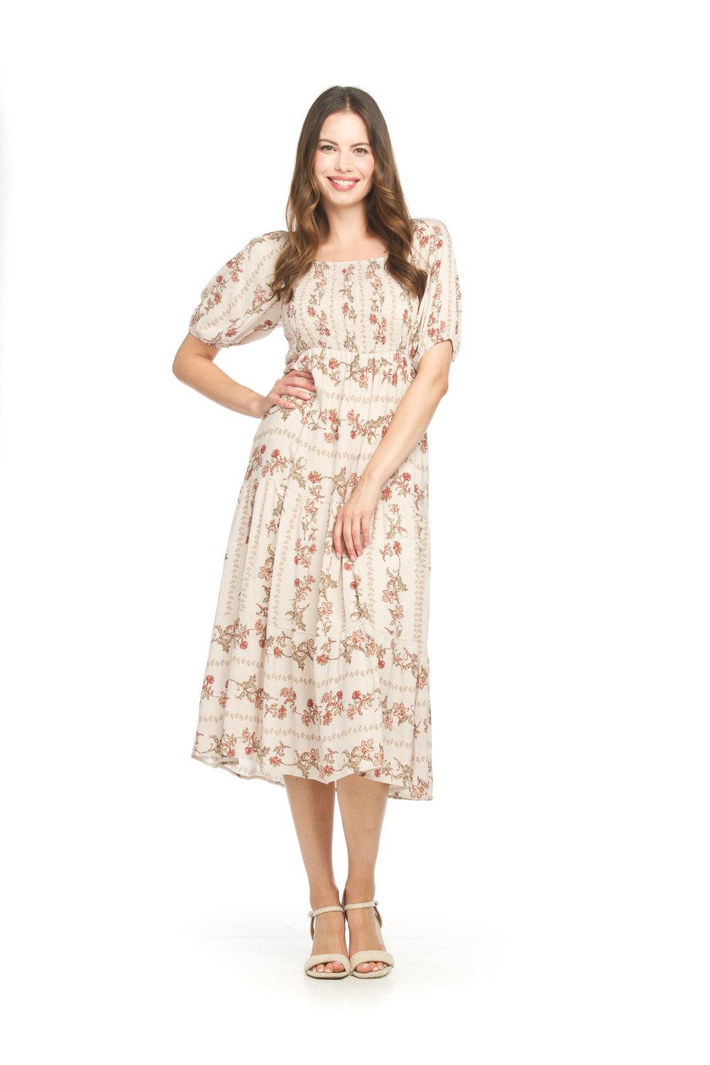 papillon Floral Tiered Smocked off Dress