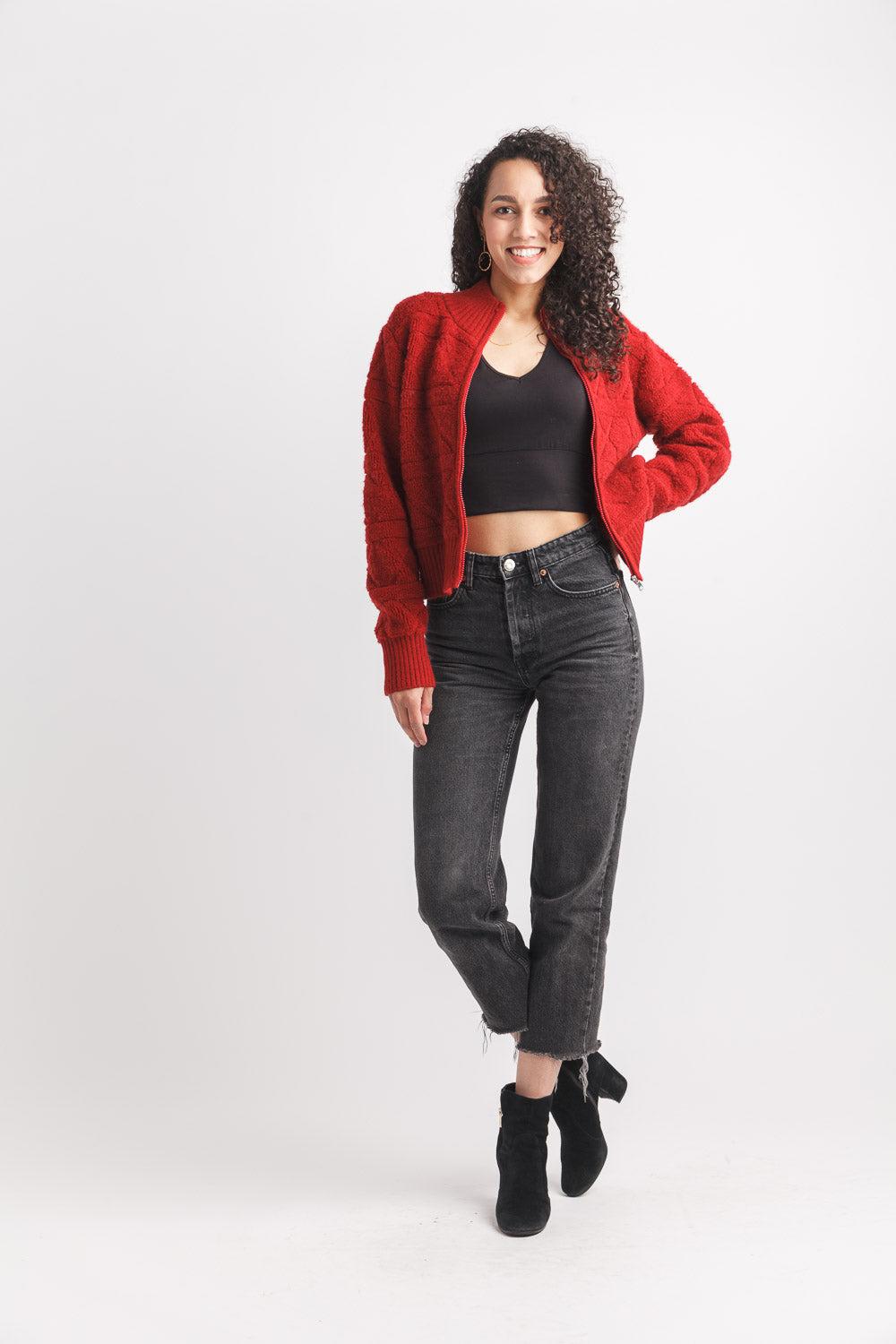 papillon Full Zip Rib Detail Jacket