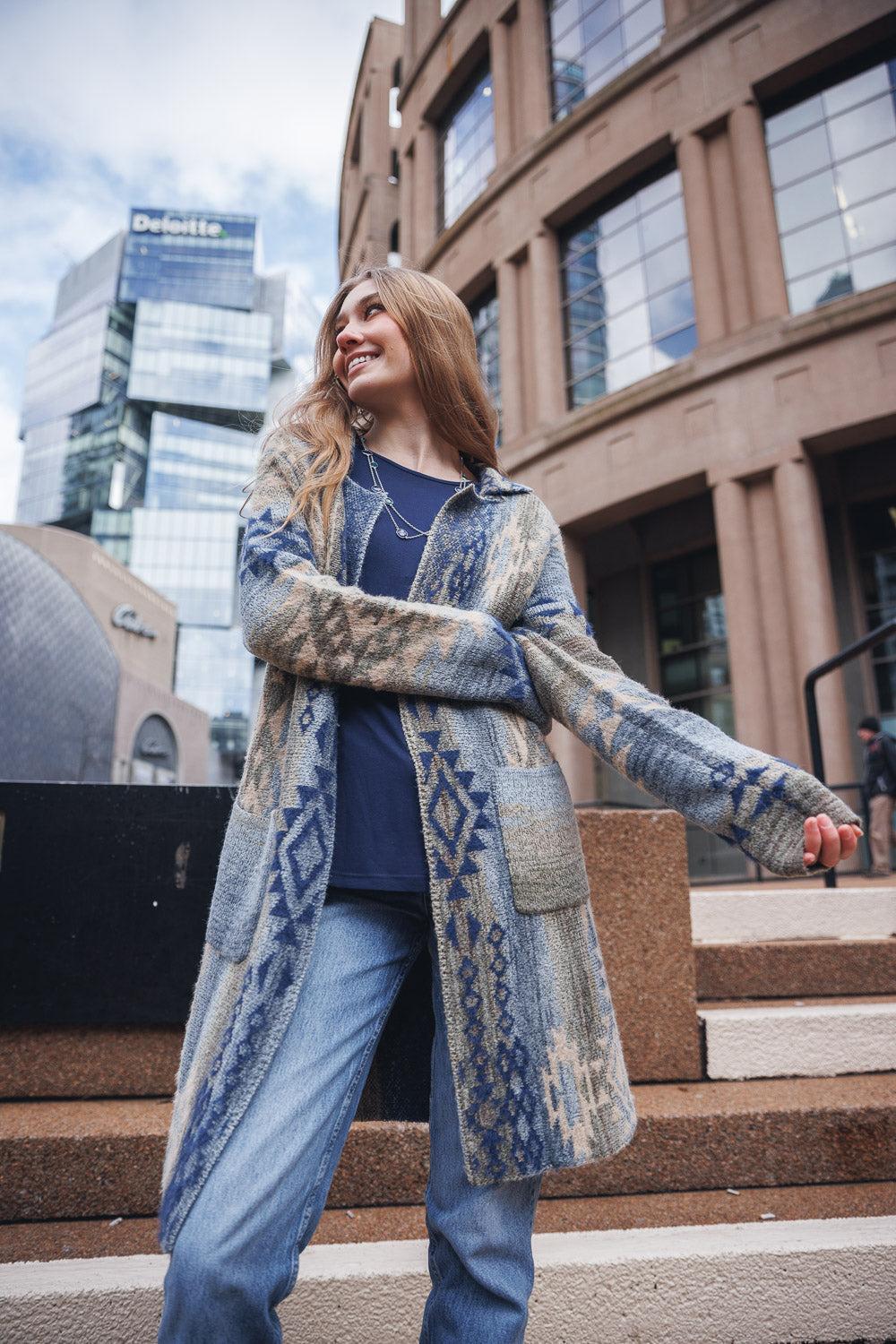 papillon Global Knit Coatigan With Pockets