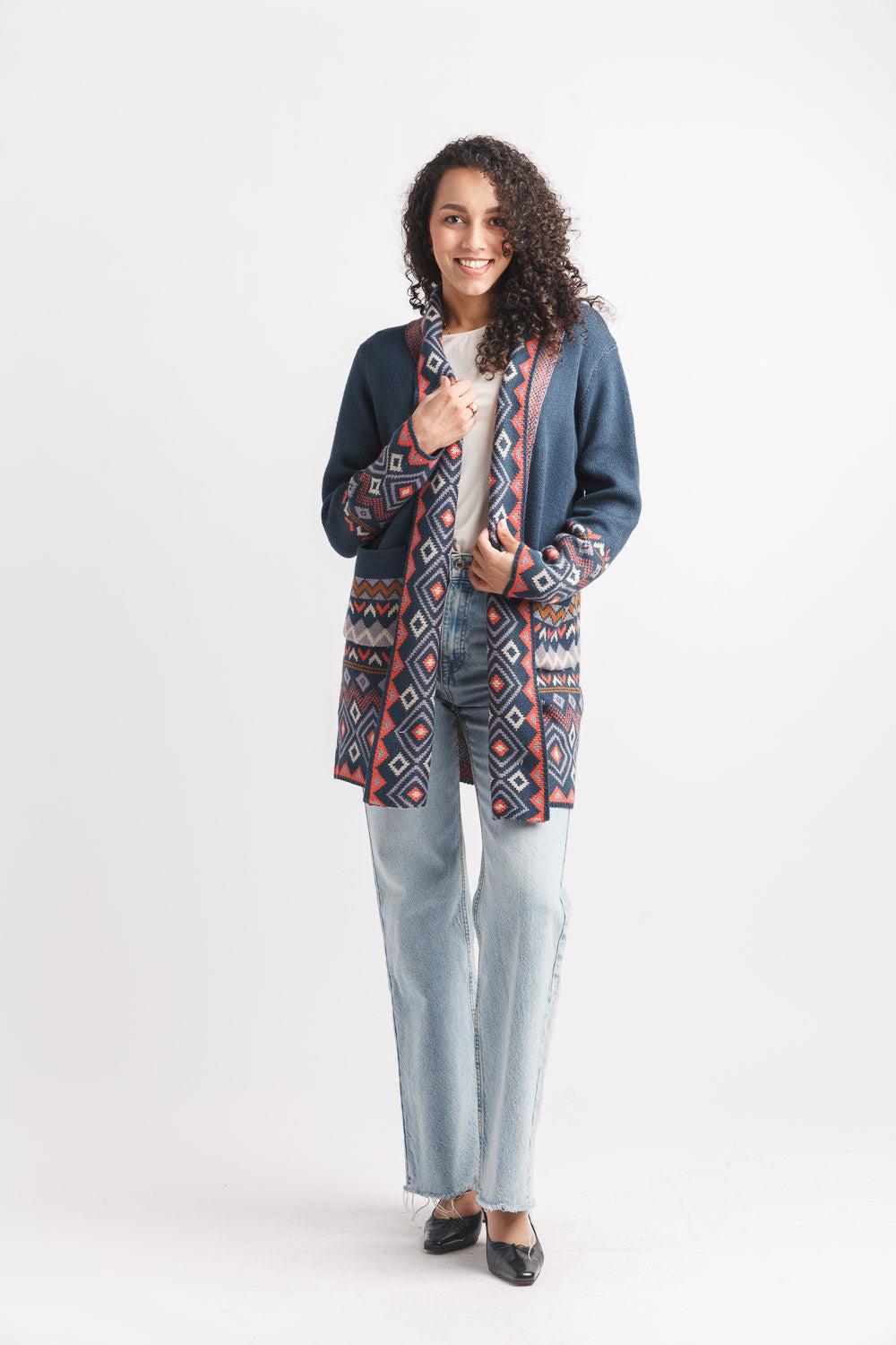 papillon Global Knit Coatigan With Pockets