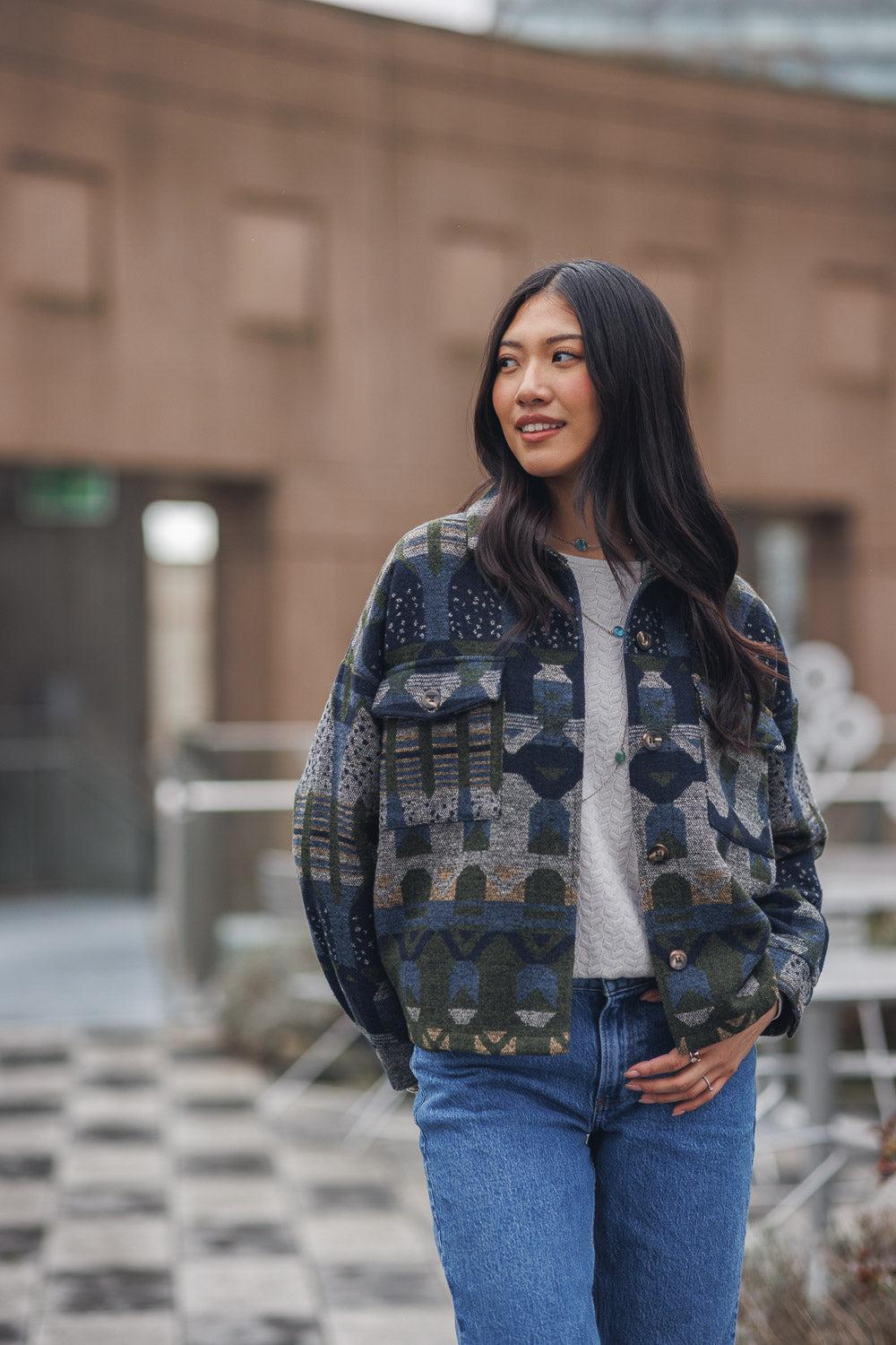 papillon Global Print Shacket