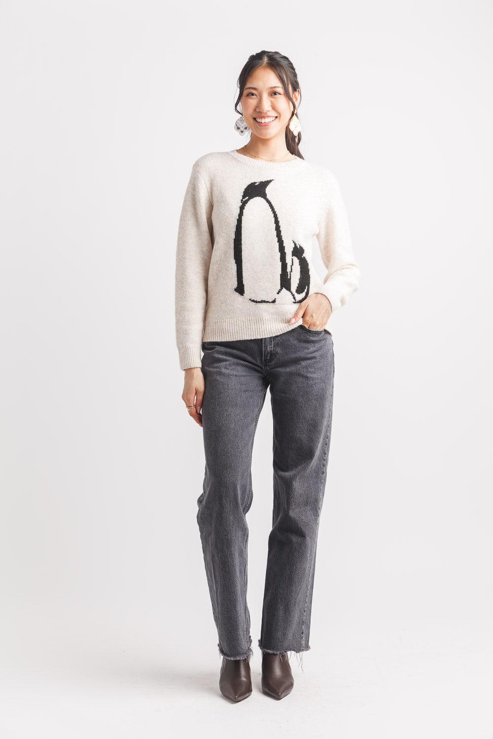 Papillon Knit Penguin Intarsia Sweater