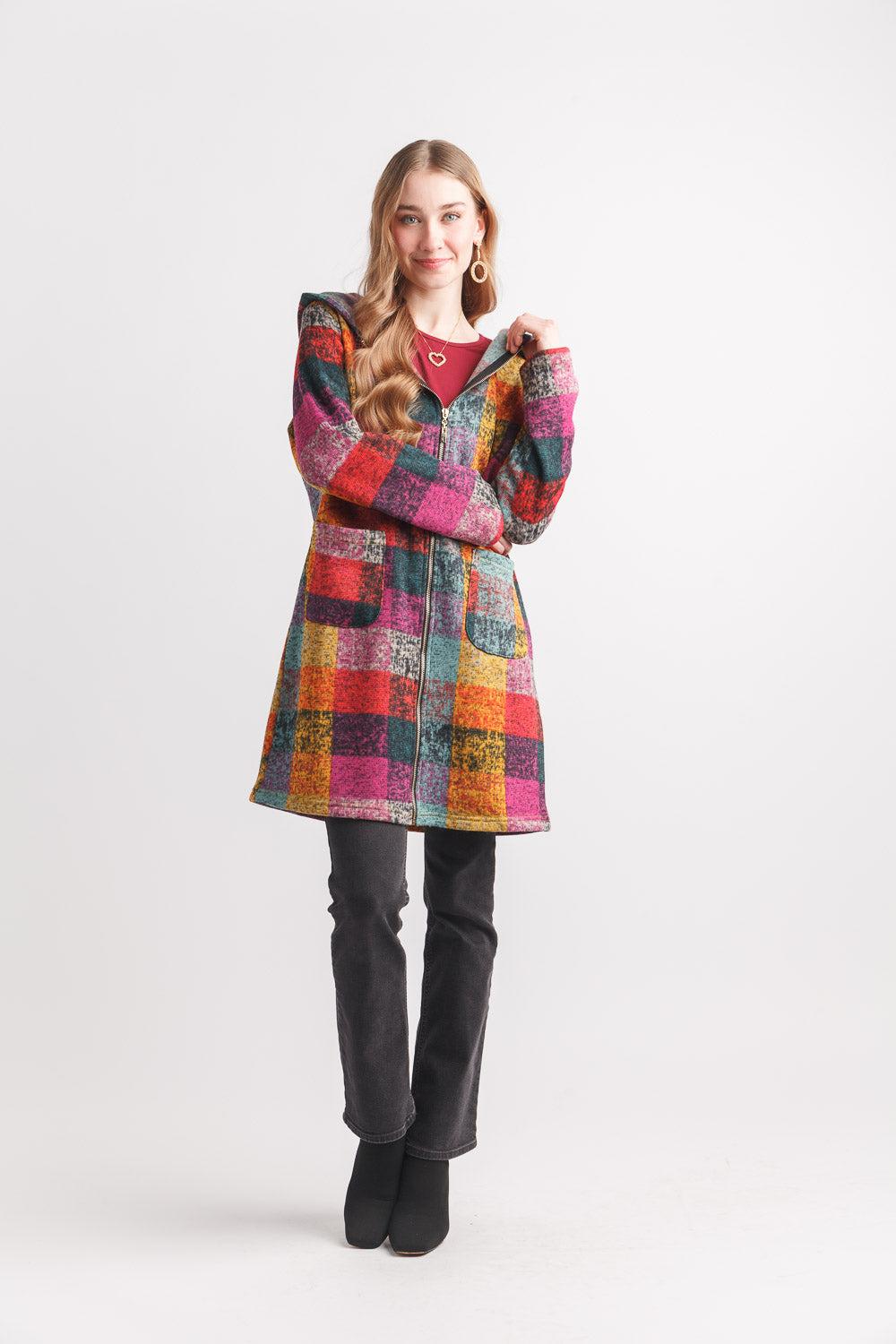 papillon Knitted Plaid Jacket