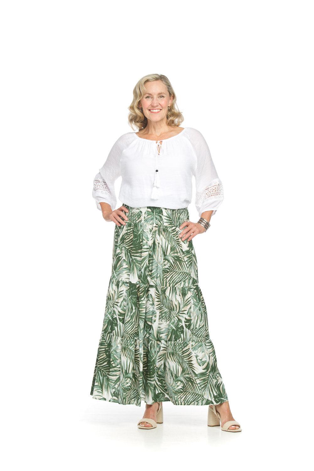 Papillon Leaf Convertible Tiered Maxi Skirt