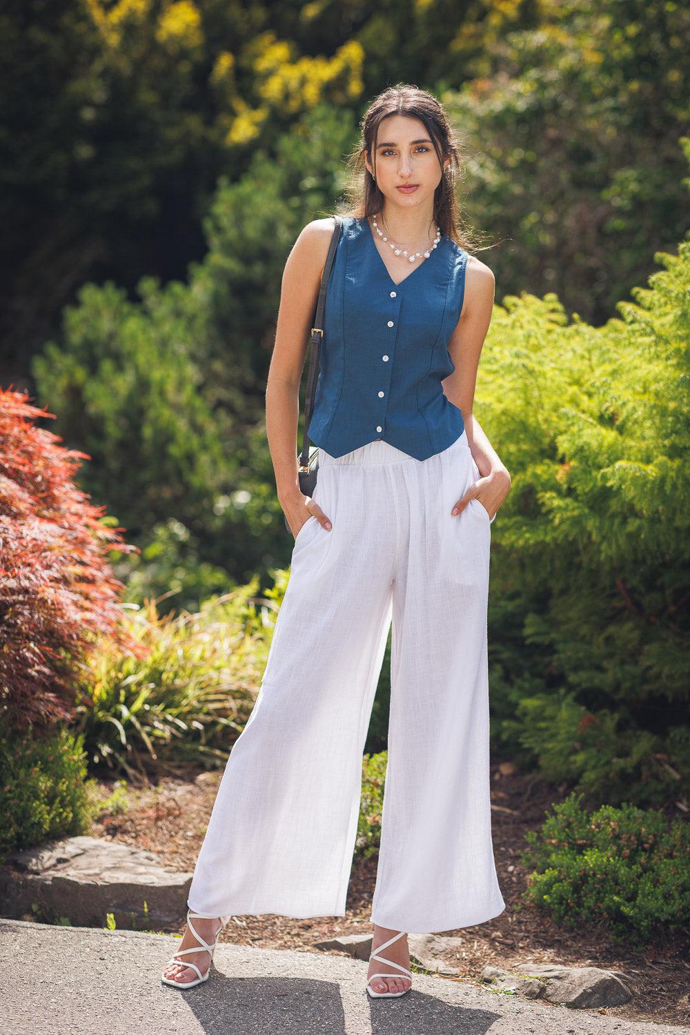 Papillon Linen Wide Leg Pants