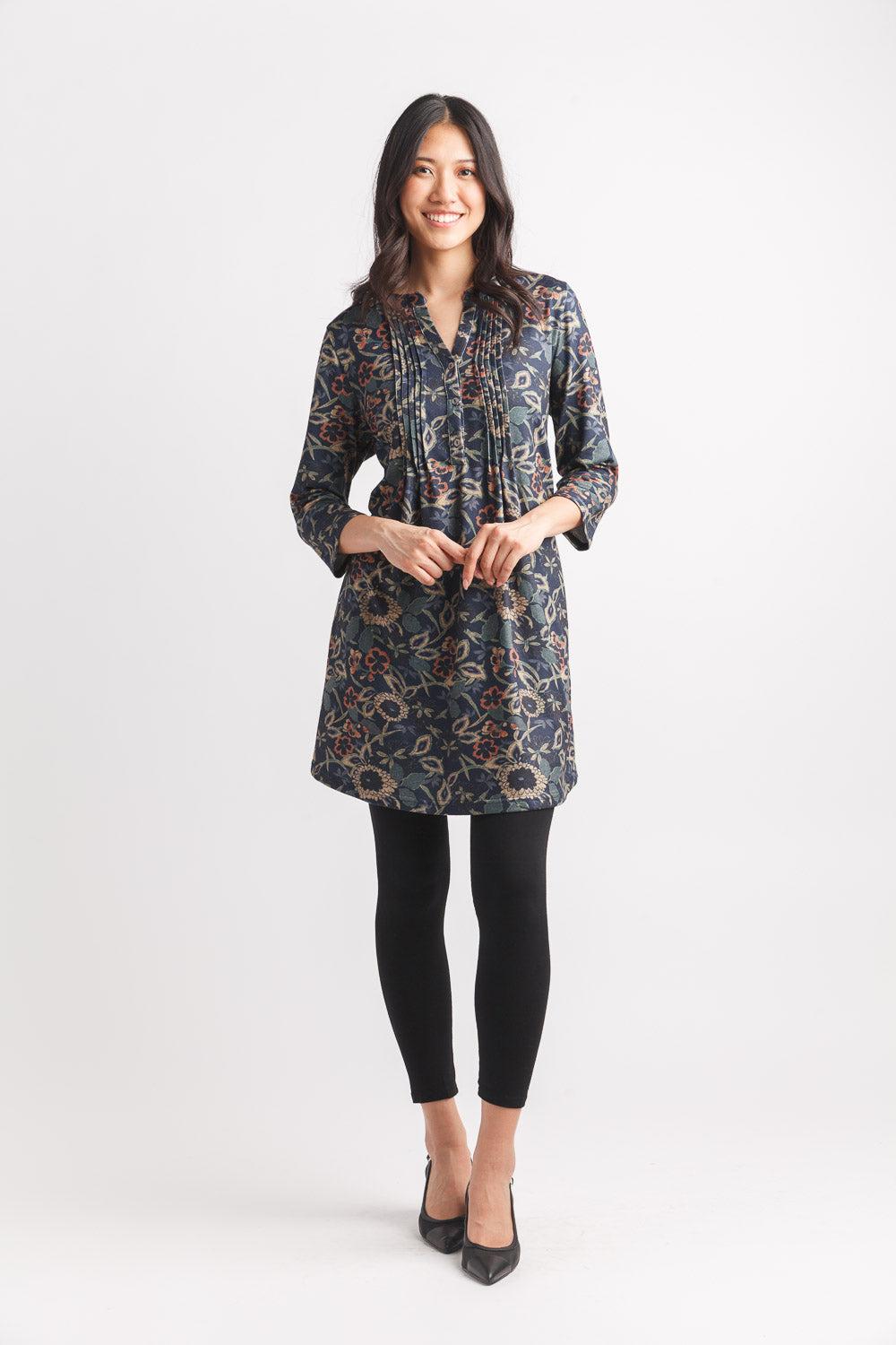 papillon Pintuck Floral Tunic