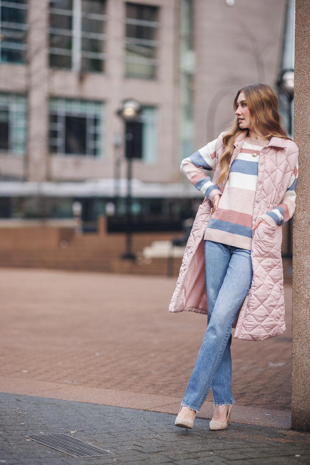 papillon Puffer vest with drawstring dress