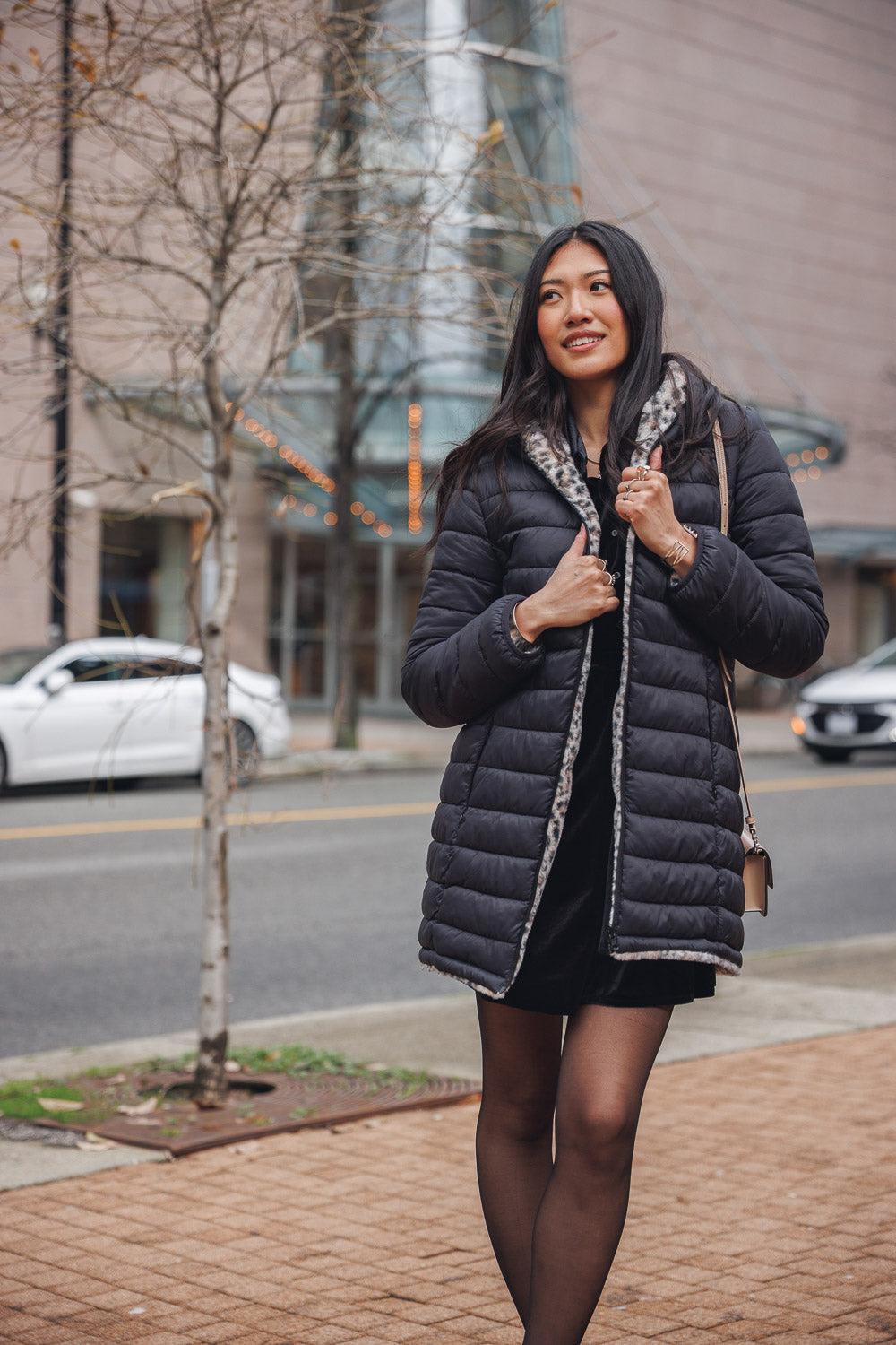 Papillon Reversible Faux Fur Puffer Jacket