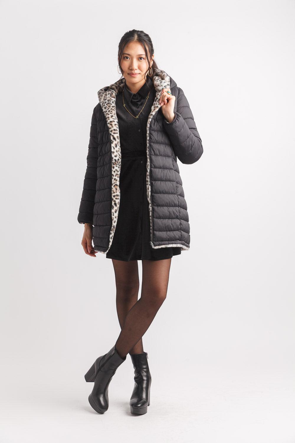 Papillon Reversible Faux Fur Puffer Jacket