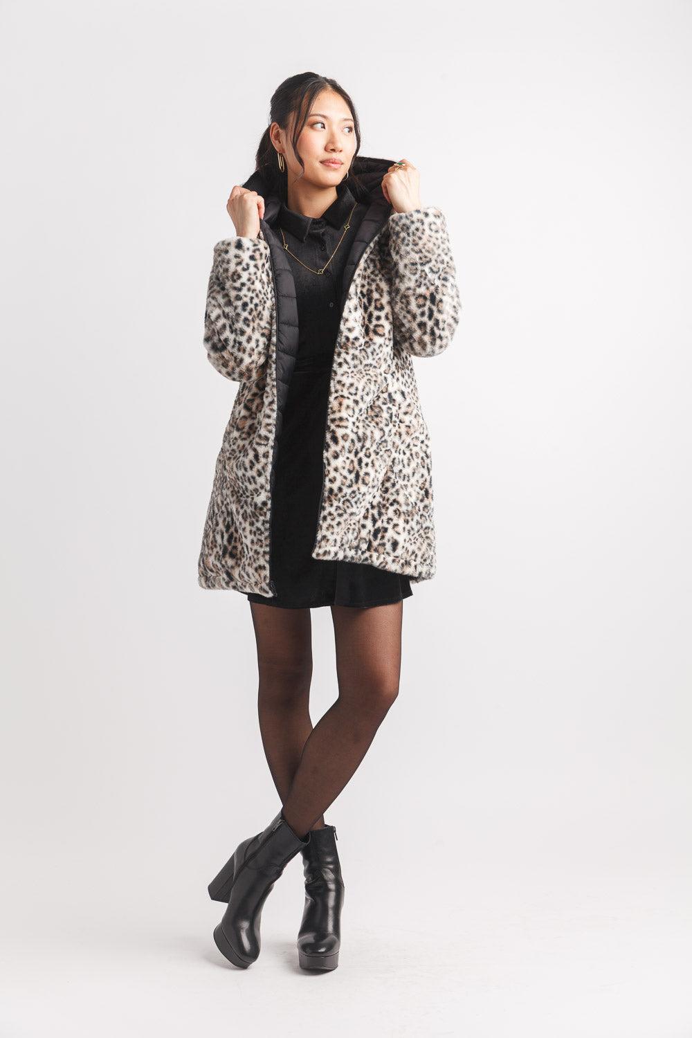 Papillon Reversible Faux Fur Puffer Jacket