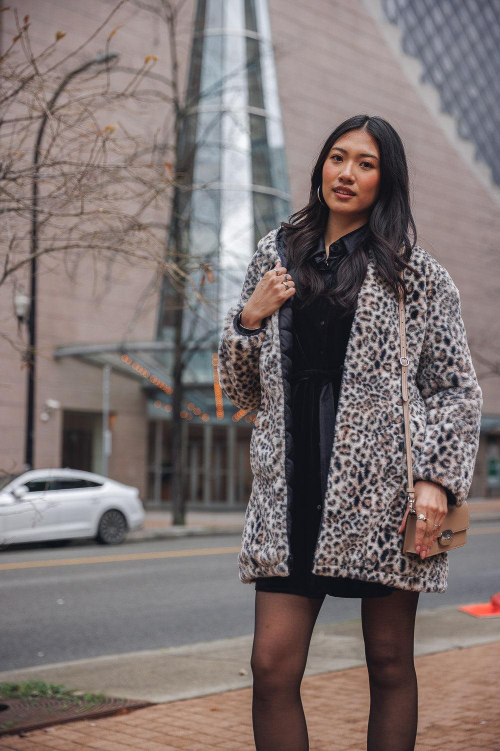 papillon Reversible Faux Fur Puffer Jacket