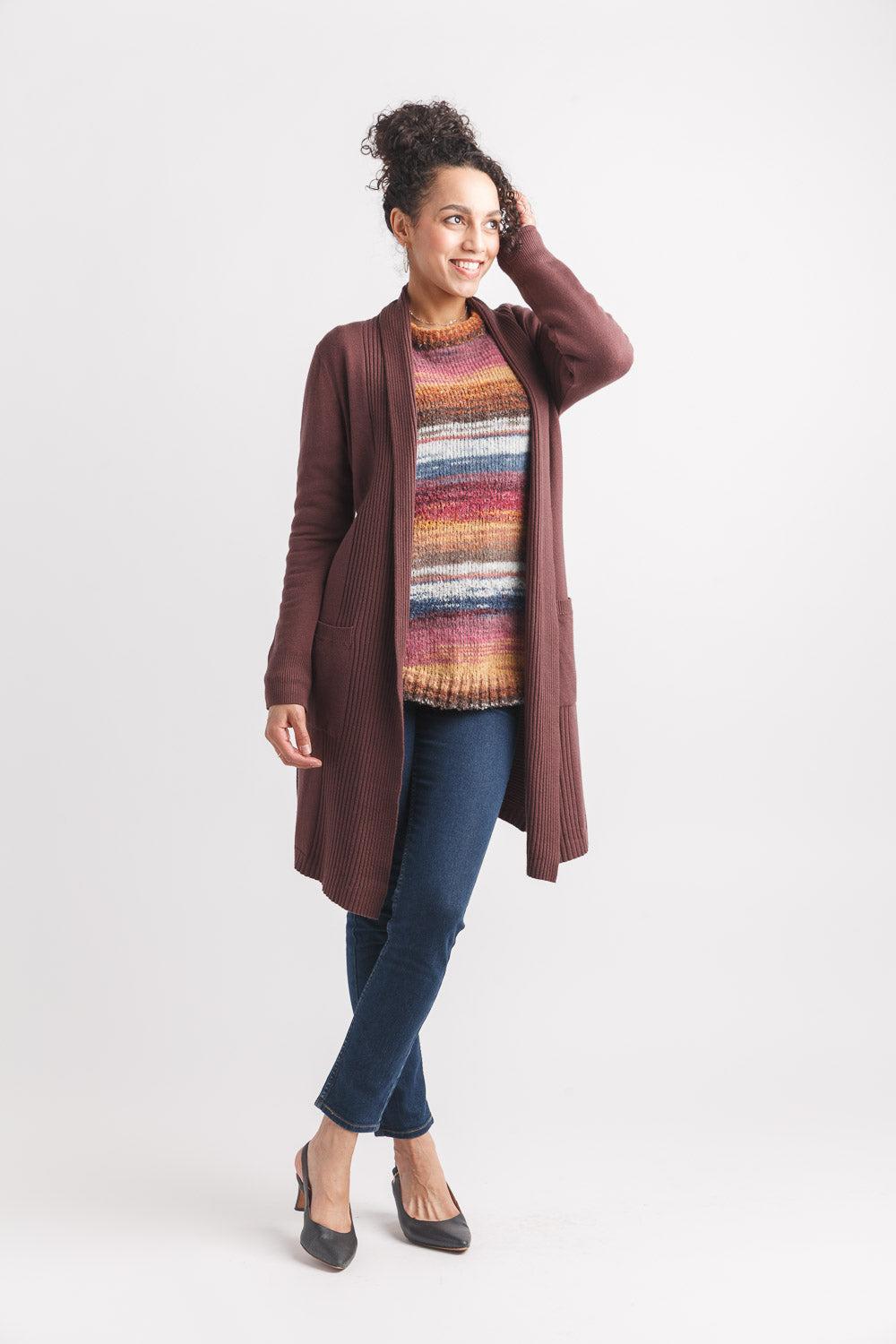 Papillon Ribbed Pointelle Cardigan With Pockets