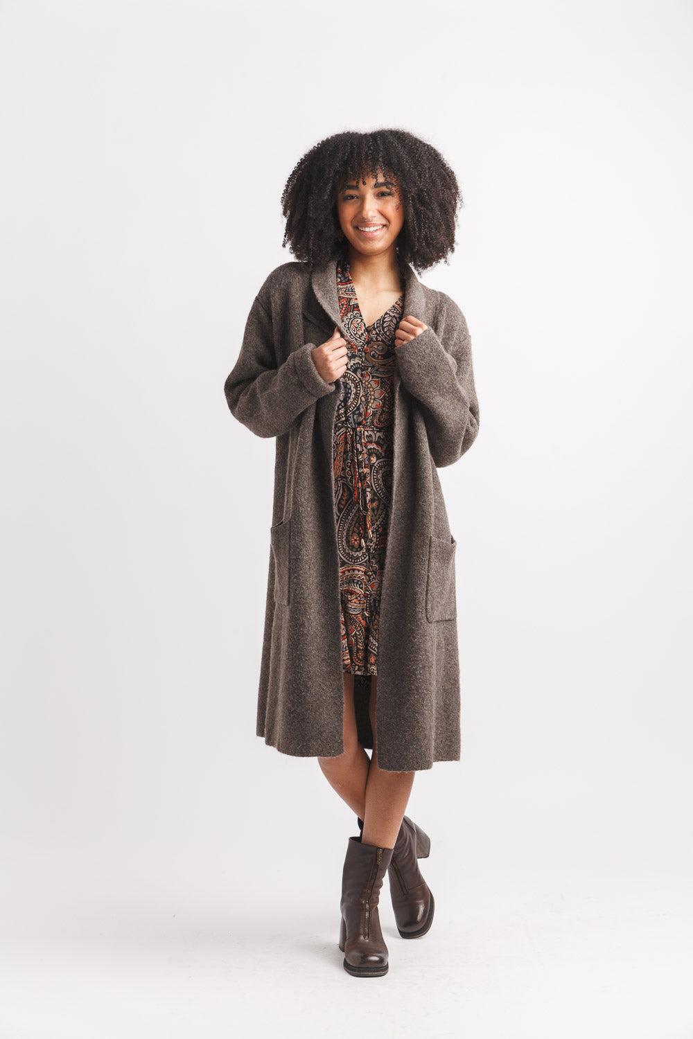 Papillon Solid Coatigan With Pockets