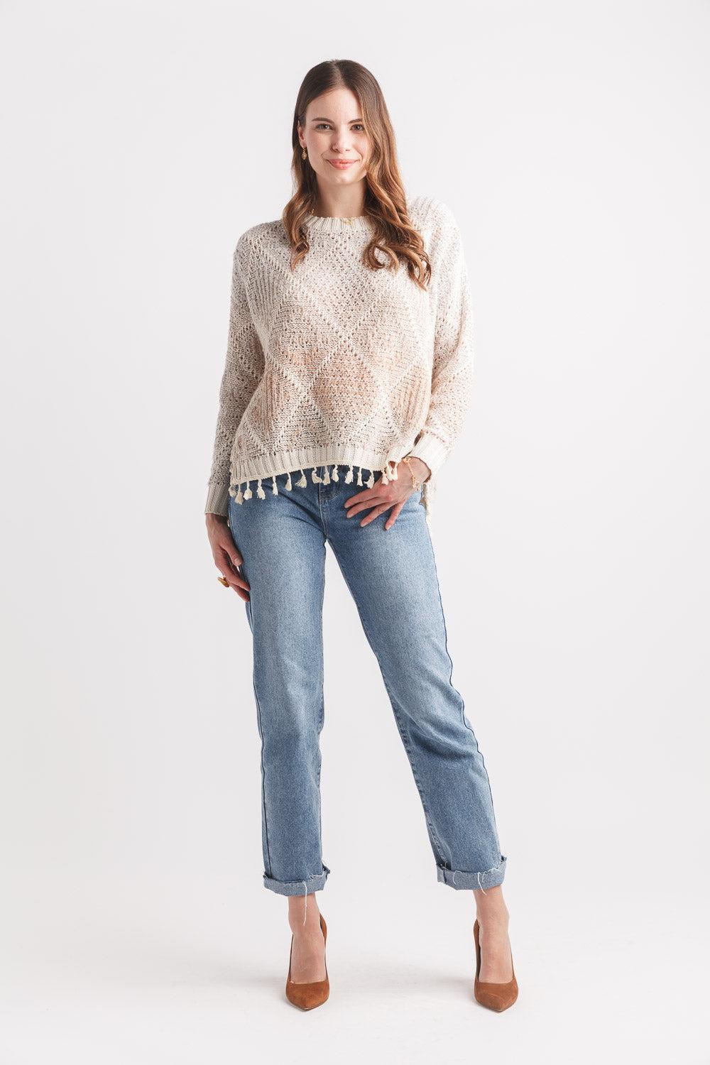 papillon Space Dye Multi Color Knit Sweater