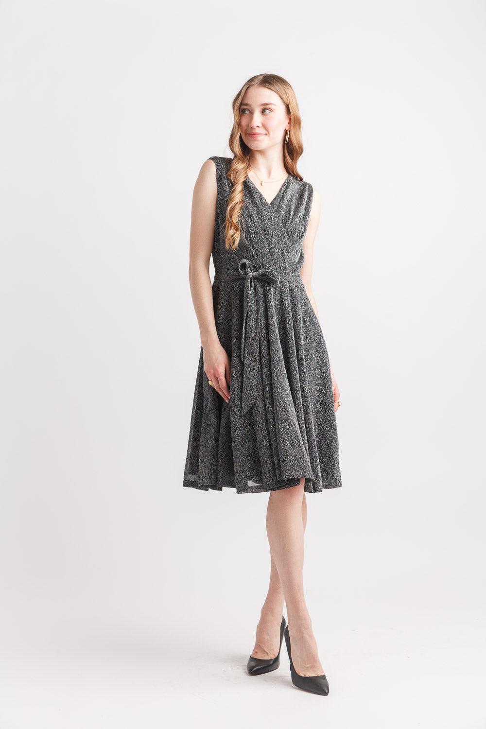 papillon Sparkle Wrap Look Dress