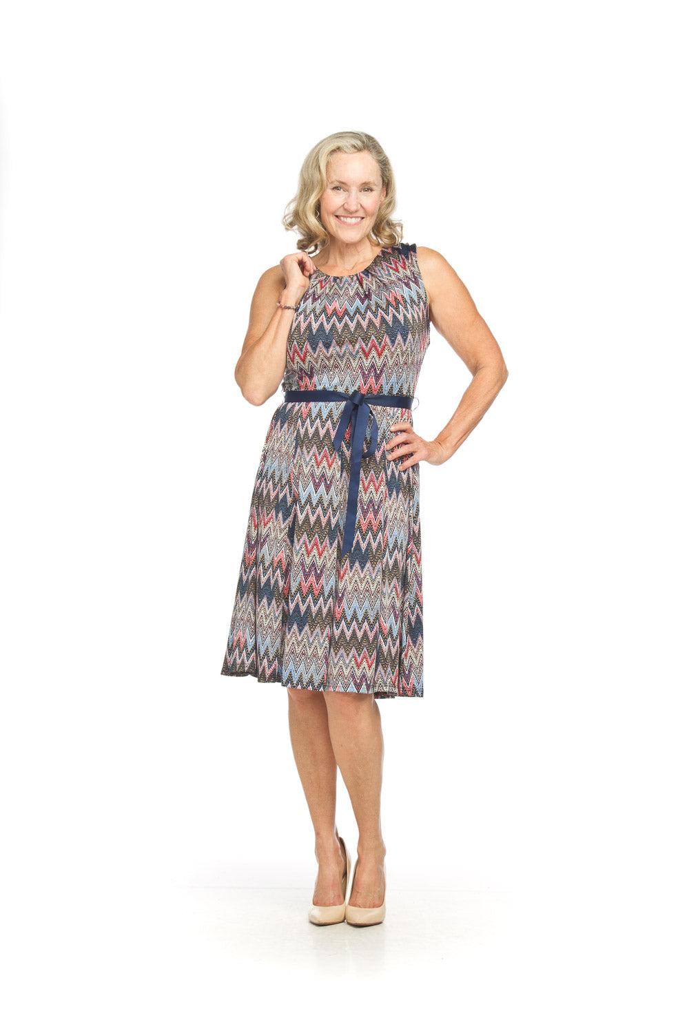 Papillon Stretch Chevron Print Dress