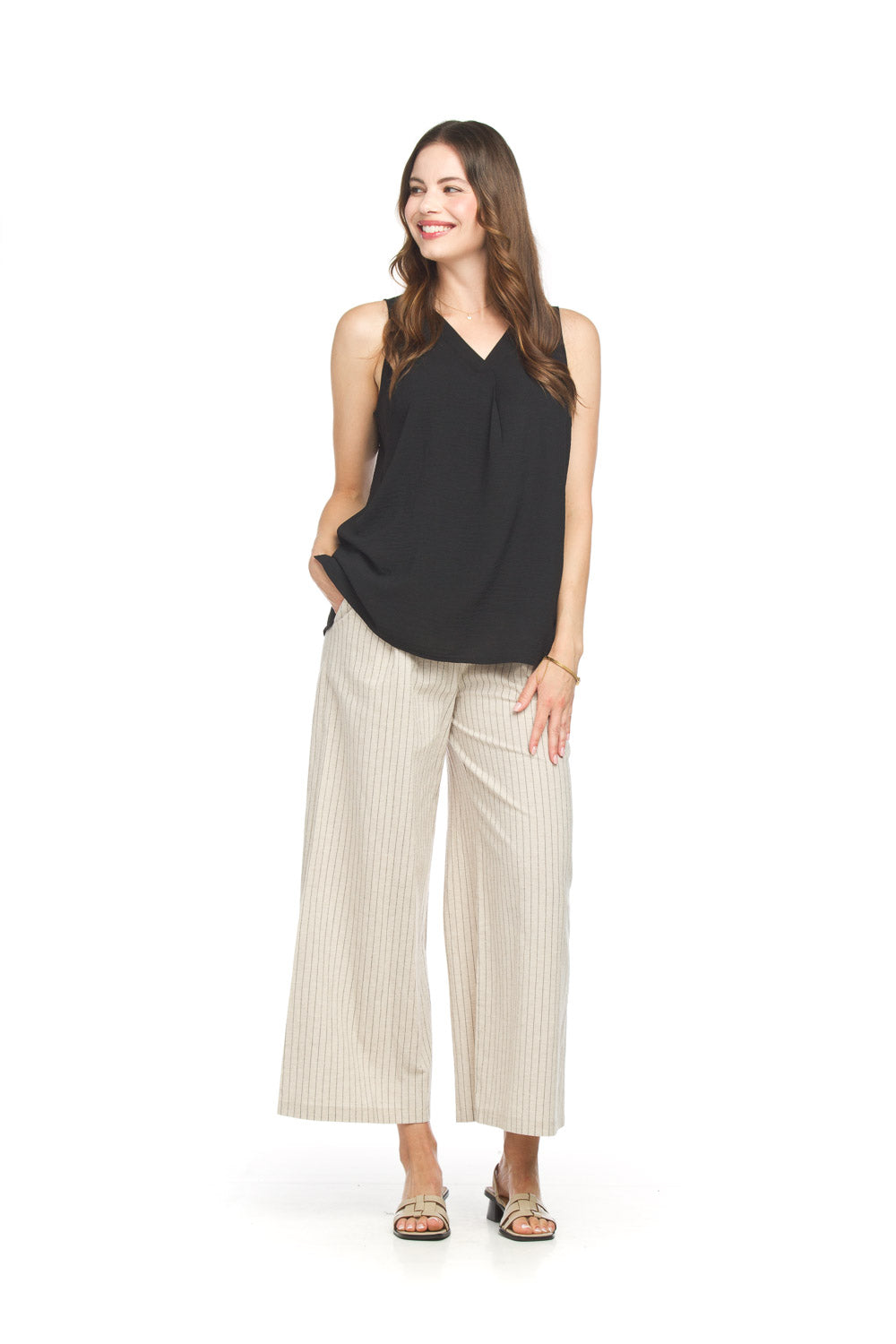 papillon Striped Linen Blend Pants