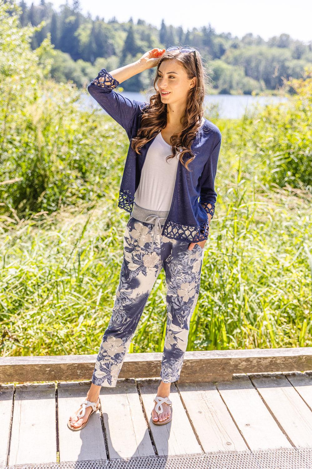 Papillon Tropical Stretch Cotton Blend Pants