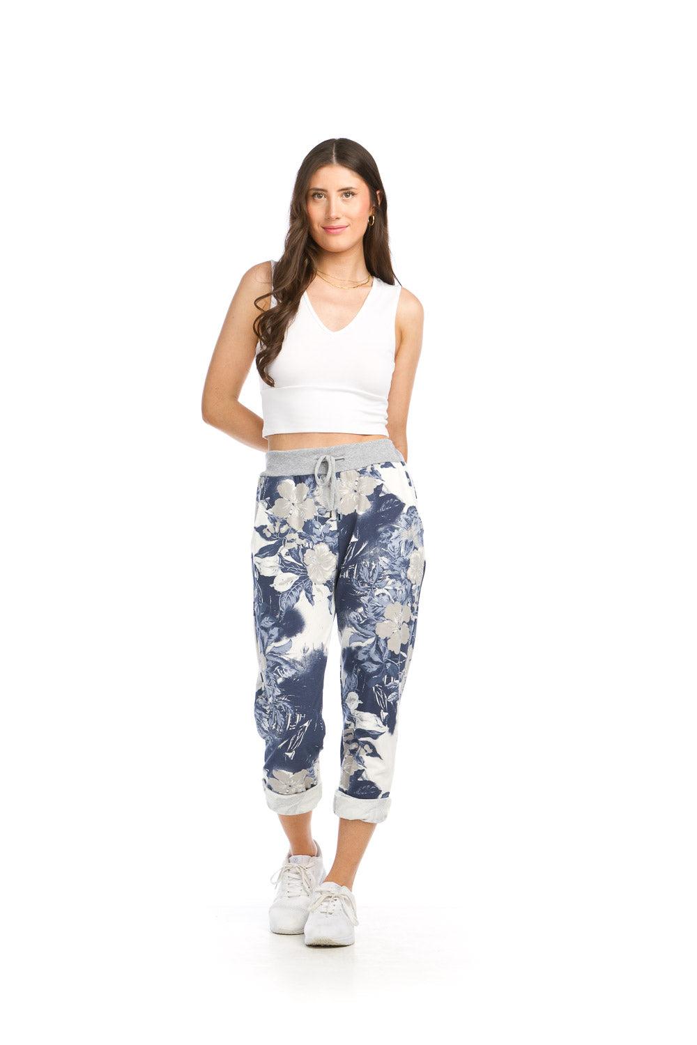 papillon Tropical Stretch Cotton Blend Pants