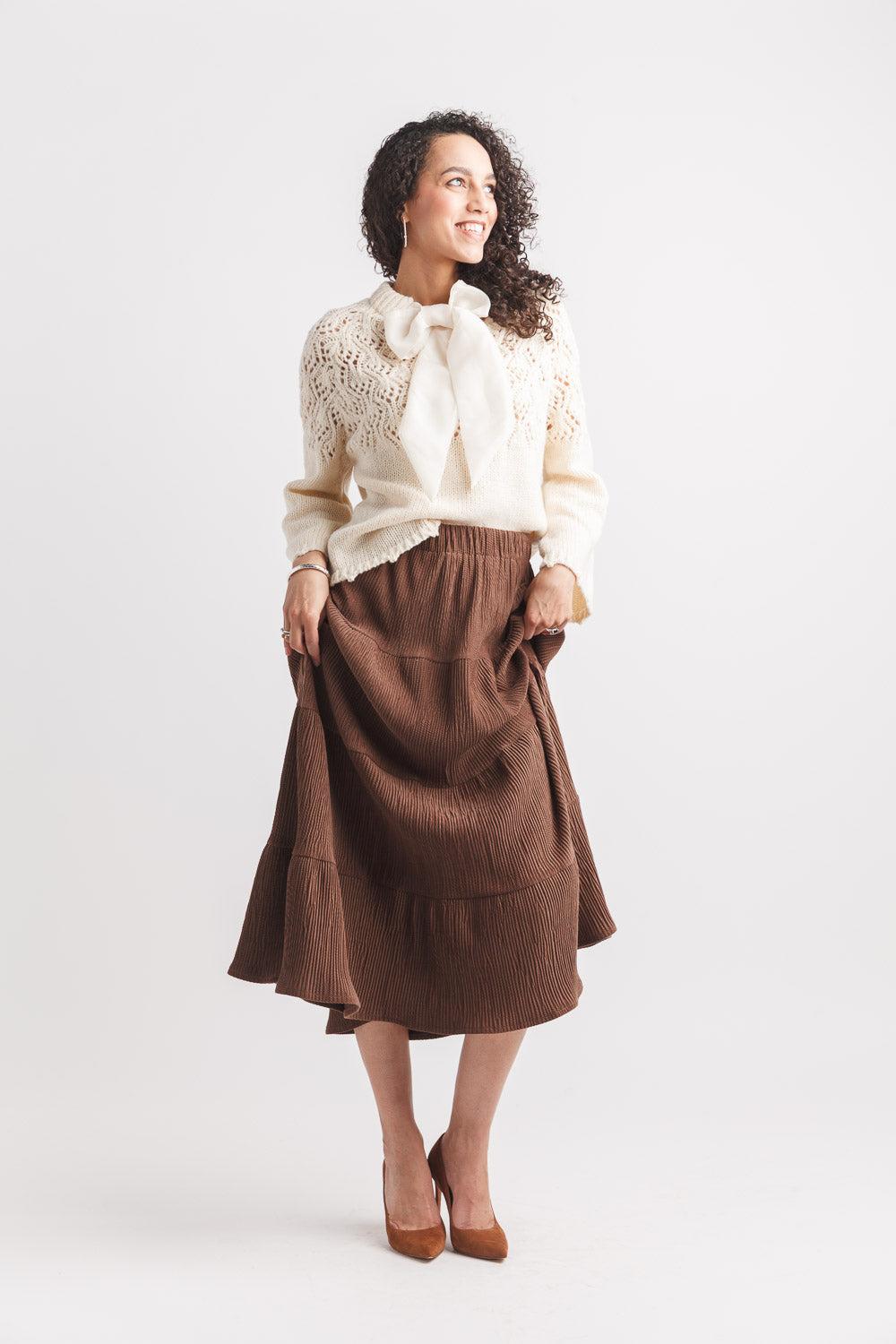 Papillon Velvet Tiered Skirt