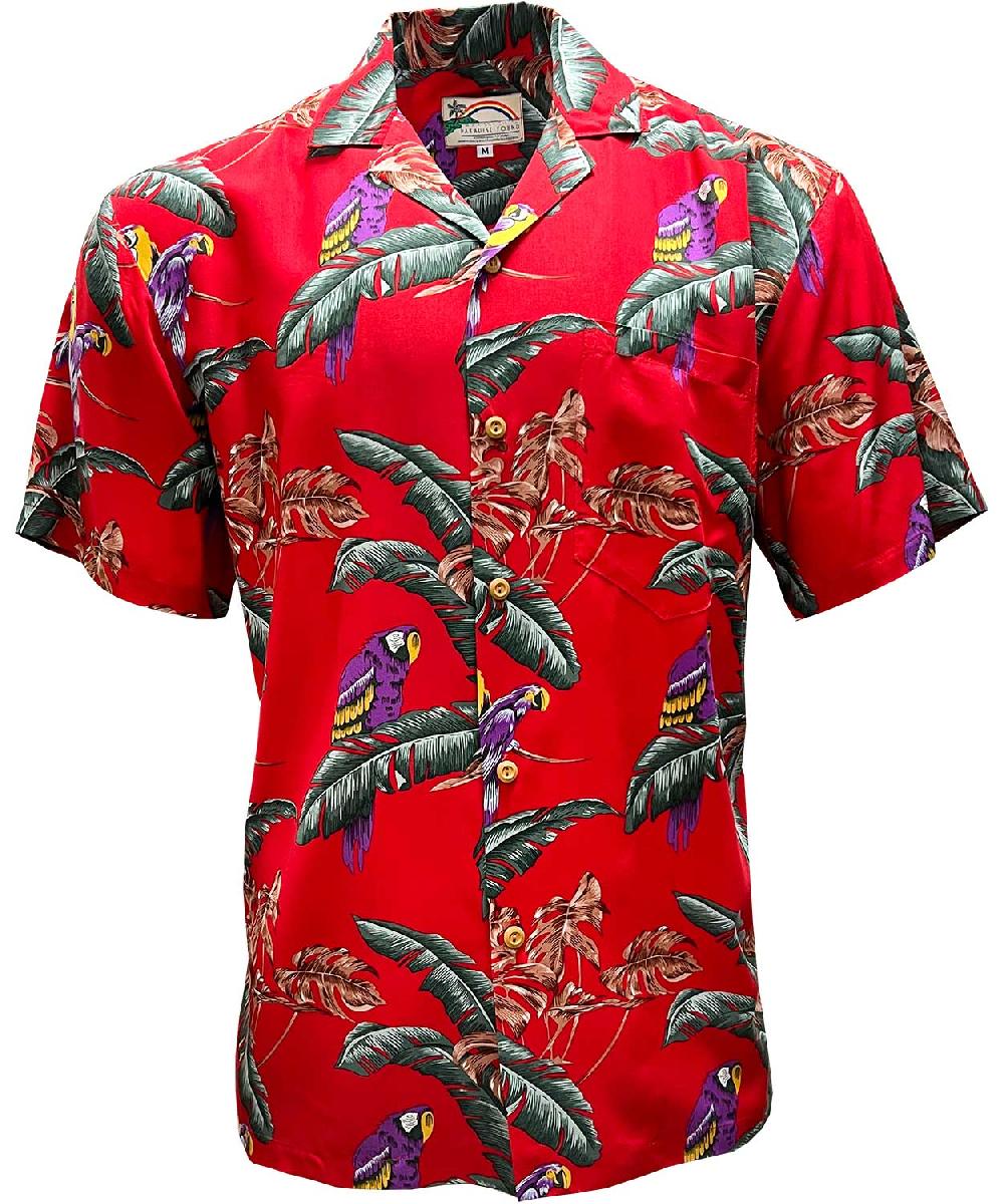 paradise found Big and Tall Hawaiian Shirts Jungle Bird "Magnum PI Shirt"