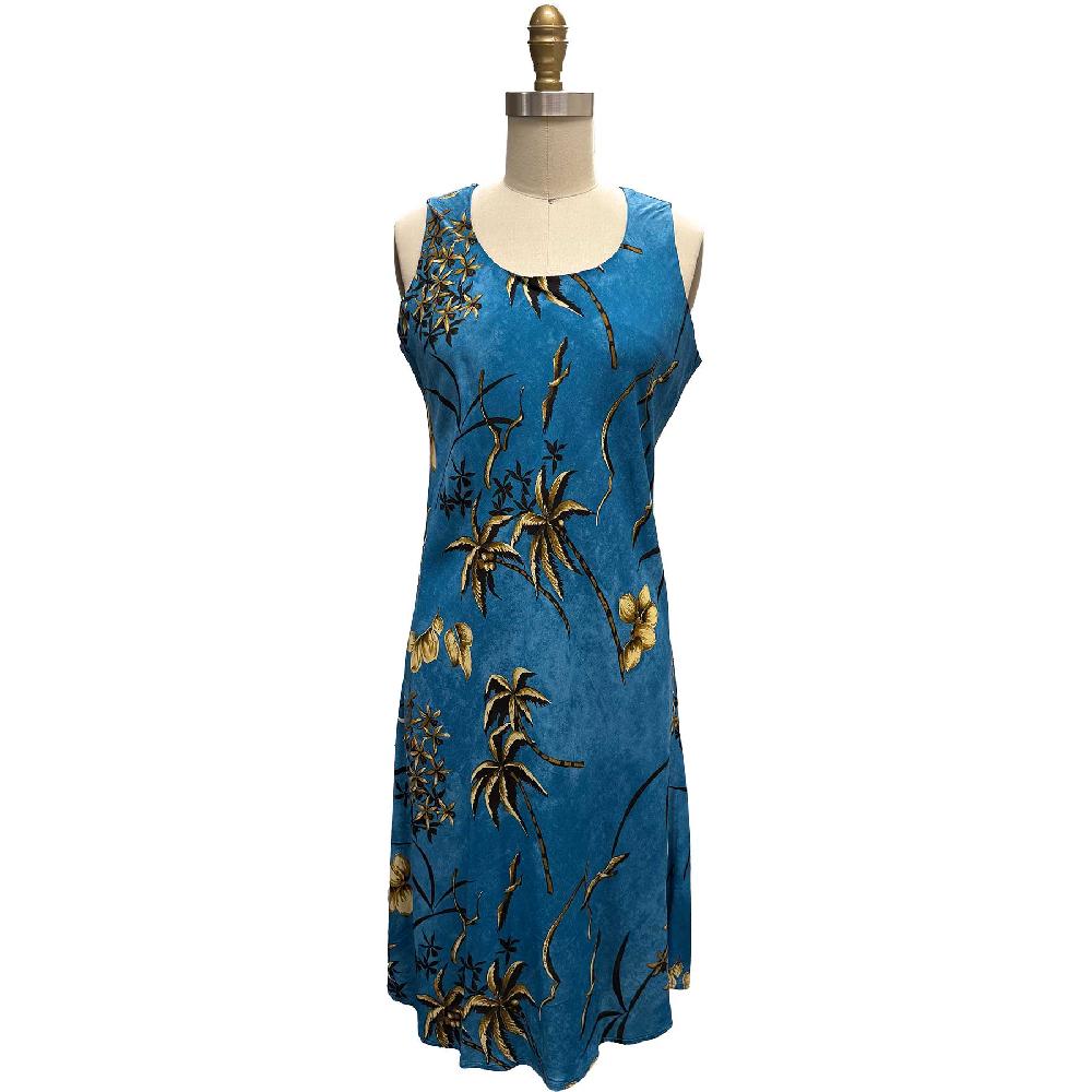 paradise found Diamond Head Sportswear Retro Oasis Cool Water Tank Dress
