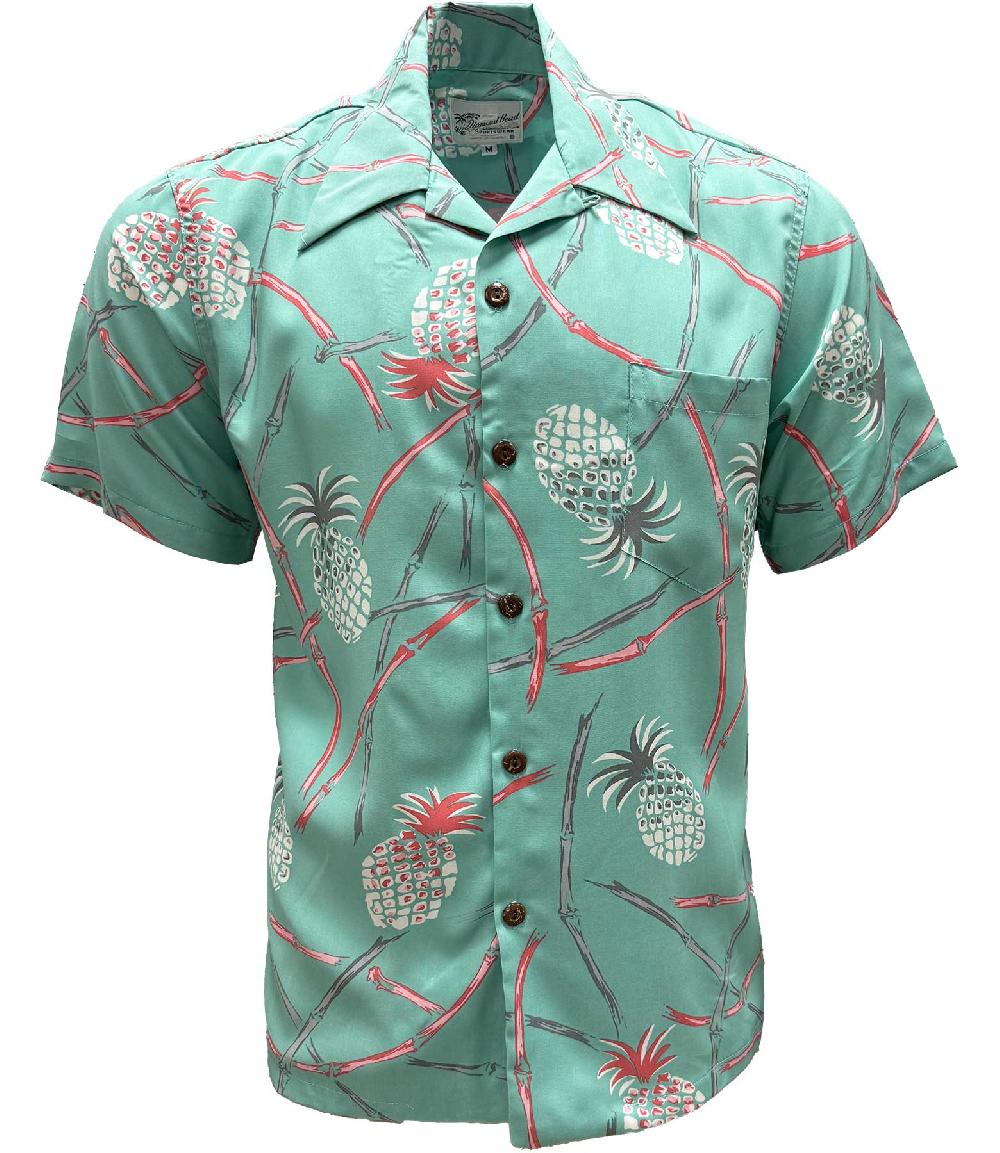 paradise found Diamond Head Sportswear Retro Pineapple Bamboo - Sea Foam