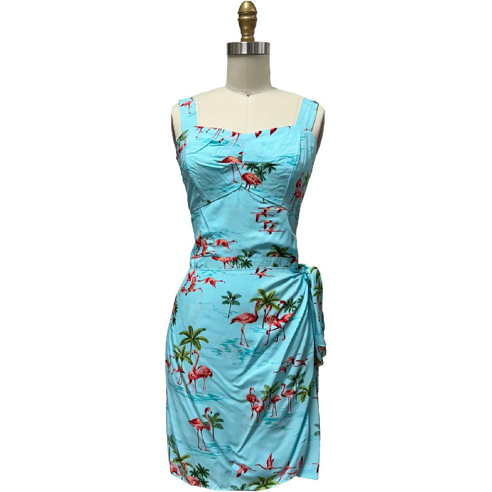 paradise found Fine Flamingos Hawaiian Shirts Fine Flamingos Lagoon Sarong Dress