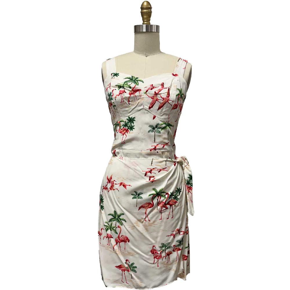 paradise found Fine Flamingos Hawaiian Shirts Fine Flamingos Sand Sarong Dress