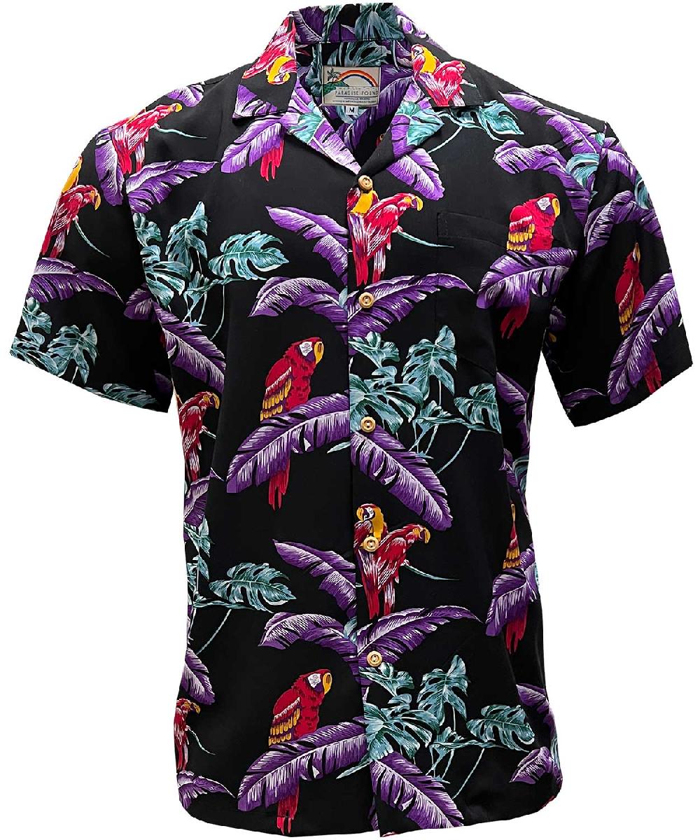 paradise found Men's Trending Shirts Jungle Bird Magnum PI Black
