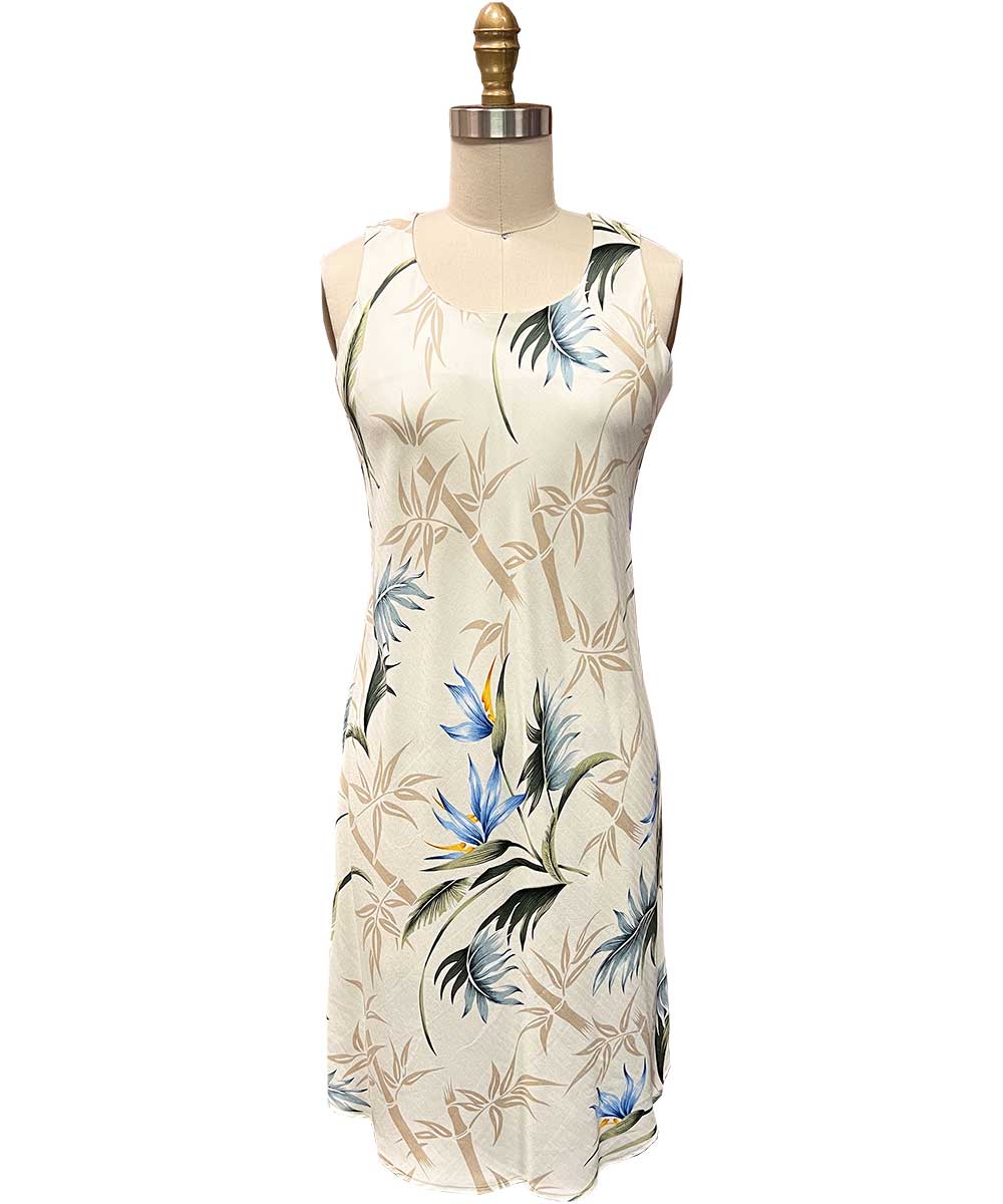 paradise found Mid Length Tank Dresses Bamboo Paradise Cream Tank Dress paradise found Mid Length Tank Dresses Bamboo Paradise Cream Tank Dress