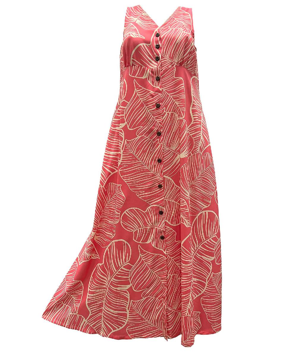 paradise found New Dresses Taro Leaf Coral Button Front Tank Dress