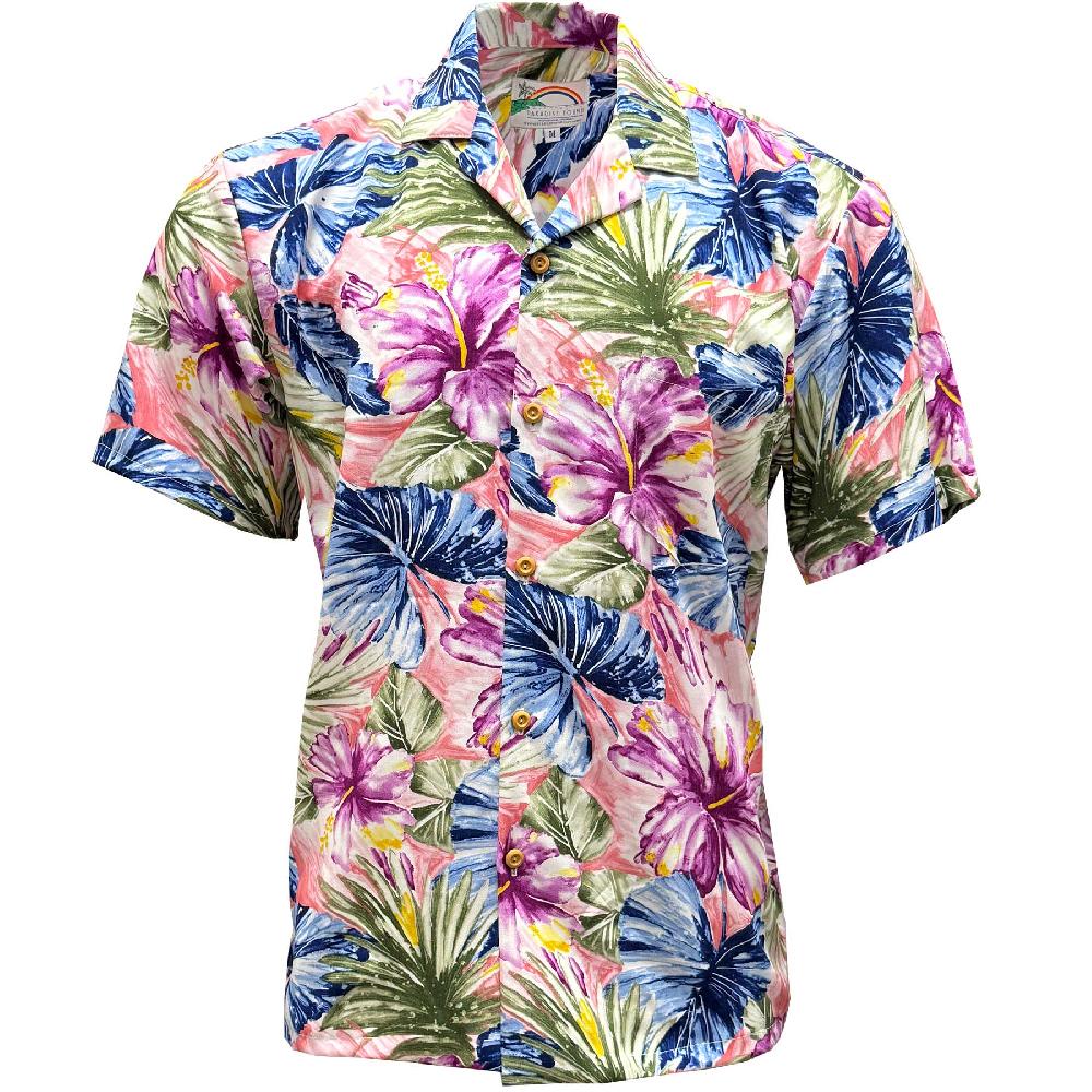 paradise found Painted Hibiscus Hawaiian Shirts & Dresses Painted Hibiscus Coral
