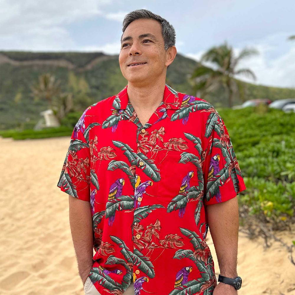 Paradise Found Paradise Found Men's Shirts Jungle Bird "Magnum PI Shirt"