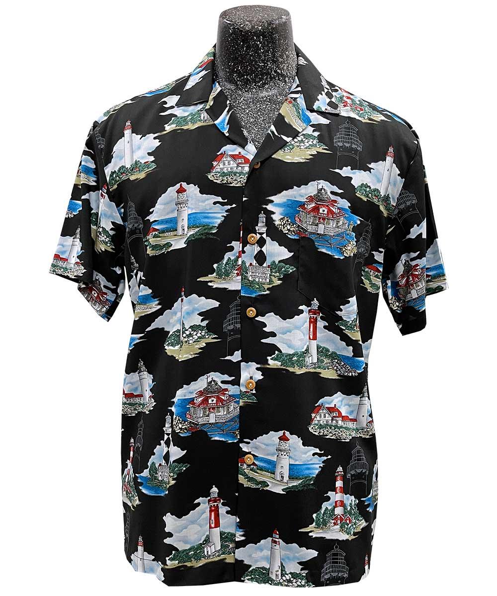 paradise found Paradise Found Men's Shirts Lighthouse Black