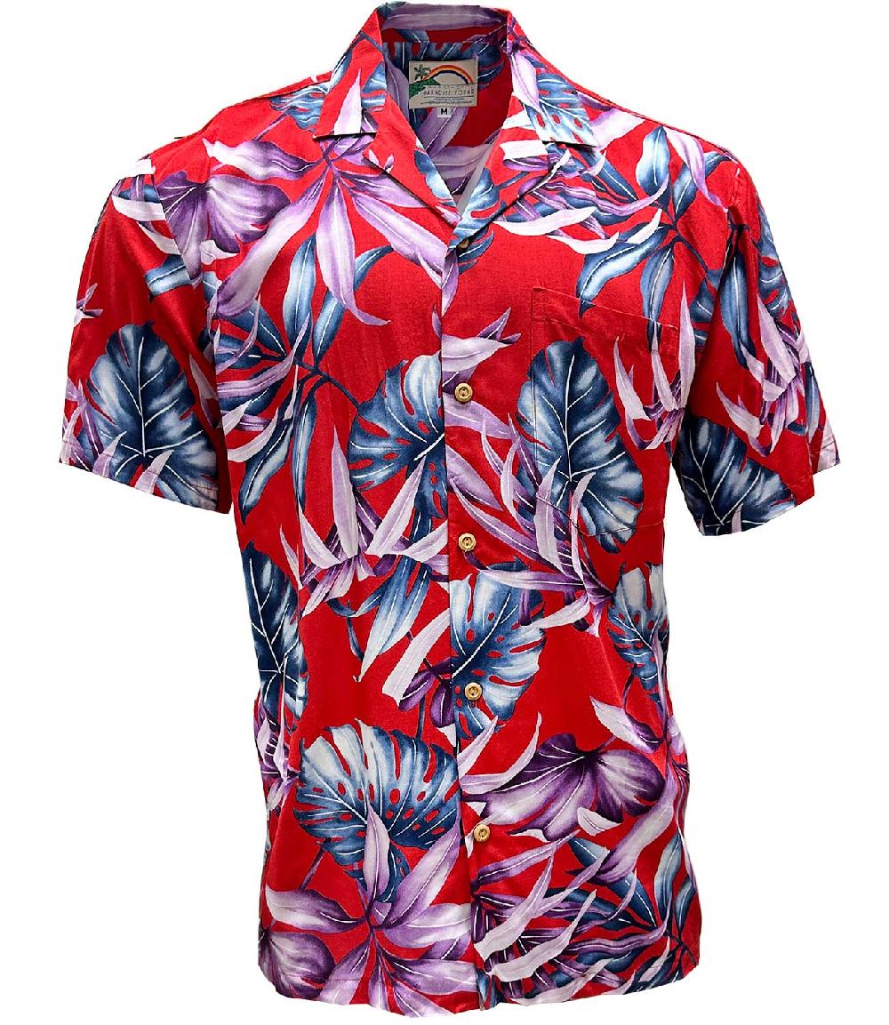 paradise found Paradise Found Men's Shirts Rainforest Red