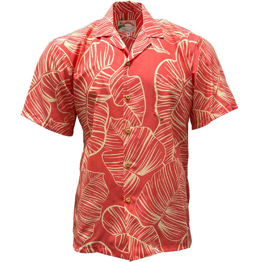 paradise found Paradise Found Men's Shirts Taro Leaf Coral