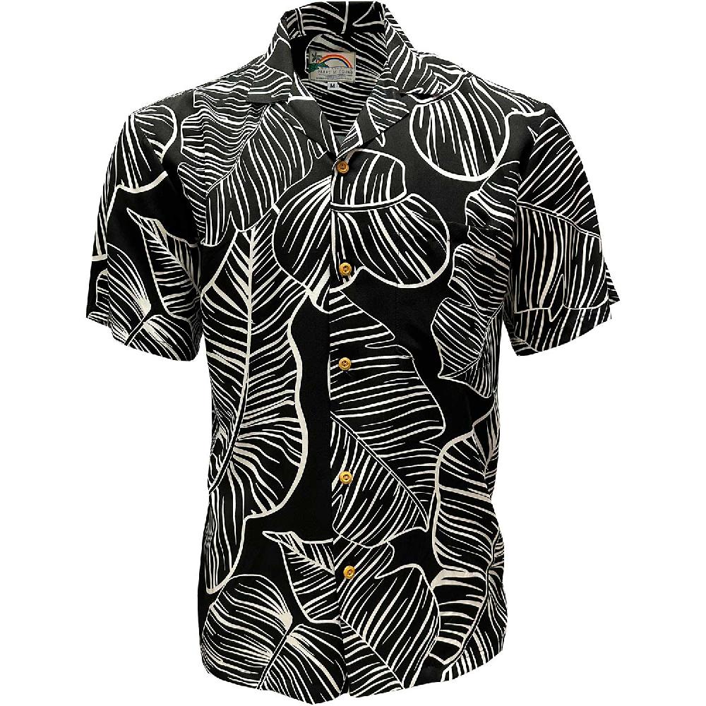 paradise found Paradise Found Men's Shirts Taro Leaf Midnight