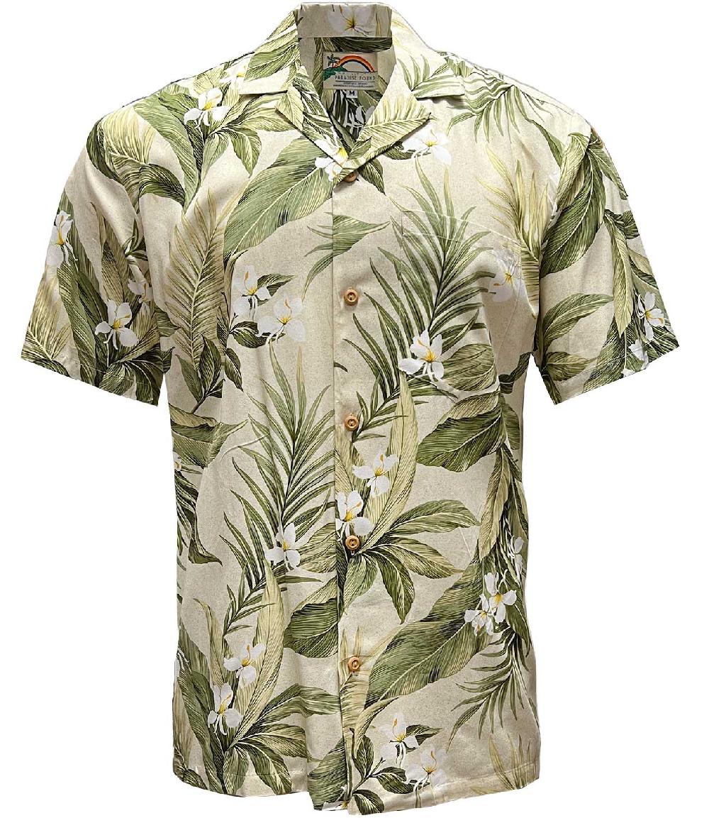 paradise found Paradise Found Men's Shirts White Ginger Khaki