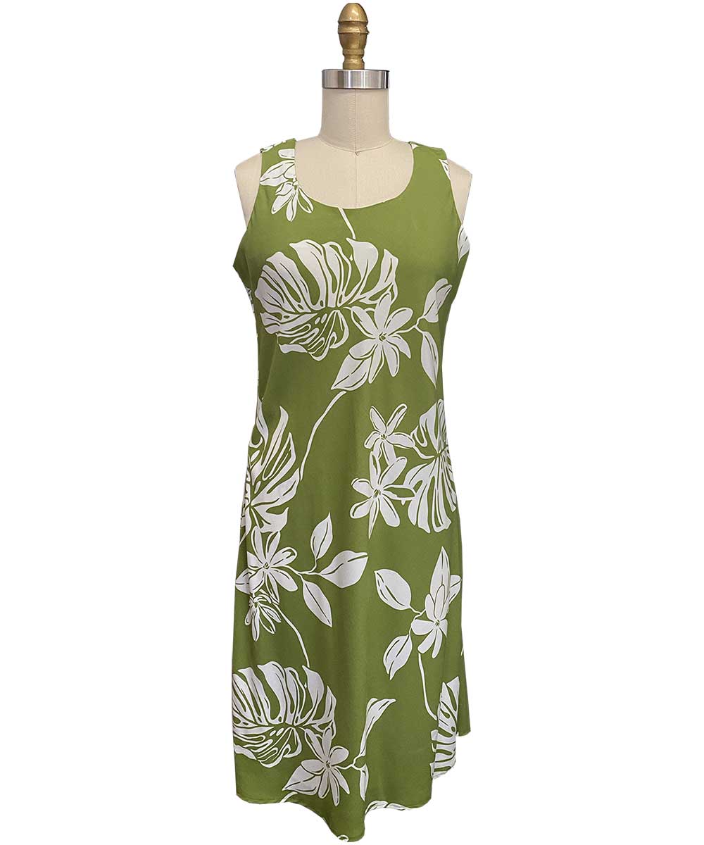 paradise found Tiare Tiare Green Tank Dress