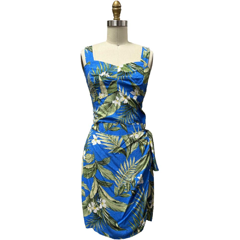 paradise found Sarong Dresses White Ginger Blue Sarong Dress