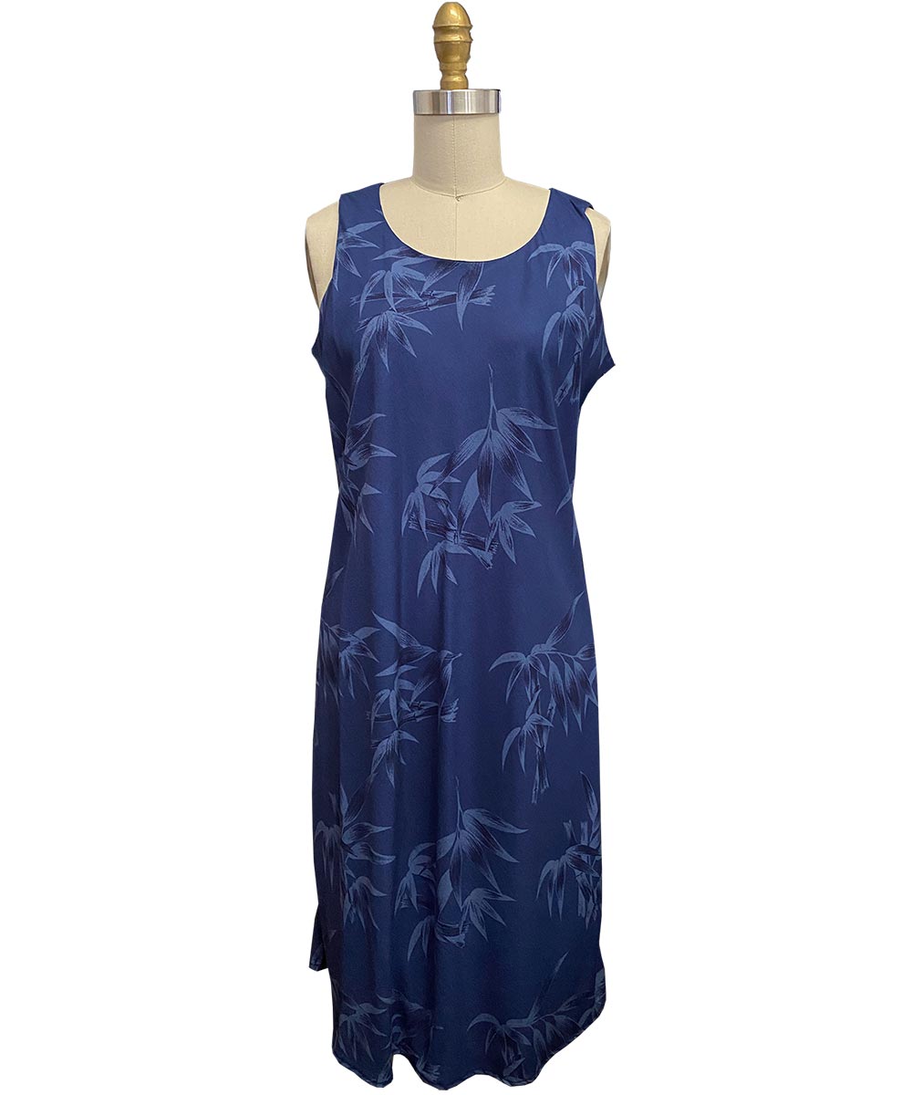 paradise found Tropical Dresses Bamboo Navy Tank Dress paradise found Tropical Dresses Bamboo Navy Tank Dress