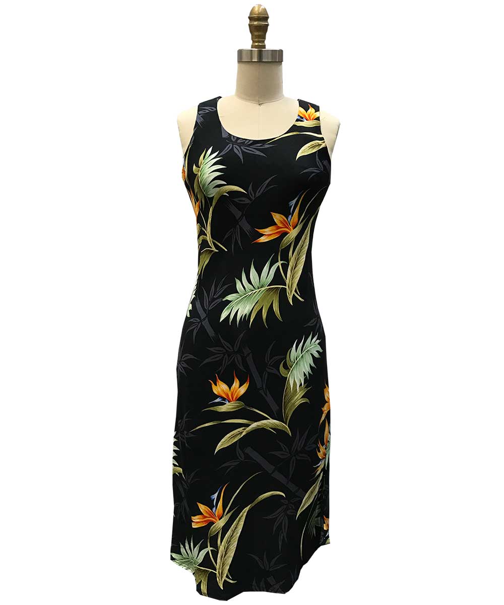 paradise found Tropical Dresses Bamboo Paradise Black Tank Dress paradise found Tropical Dresses Bamboo Paradise Black Tank Dress