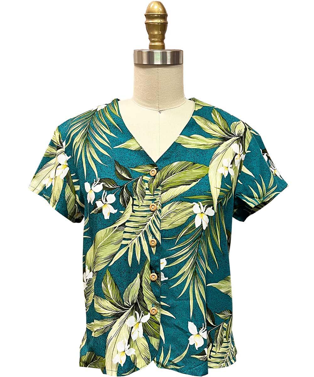 paradise found V Neck Tops White Ginger Jade V-Neck Blouse